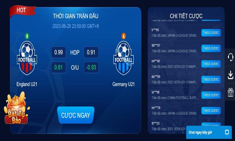 Theo dõi trận cá cược thể thao nhận hồng bao 