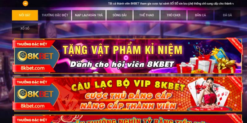 Nhận thưởng lớn tại nhà cái 8KBET