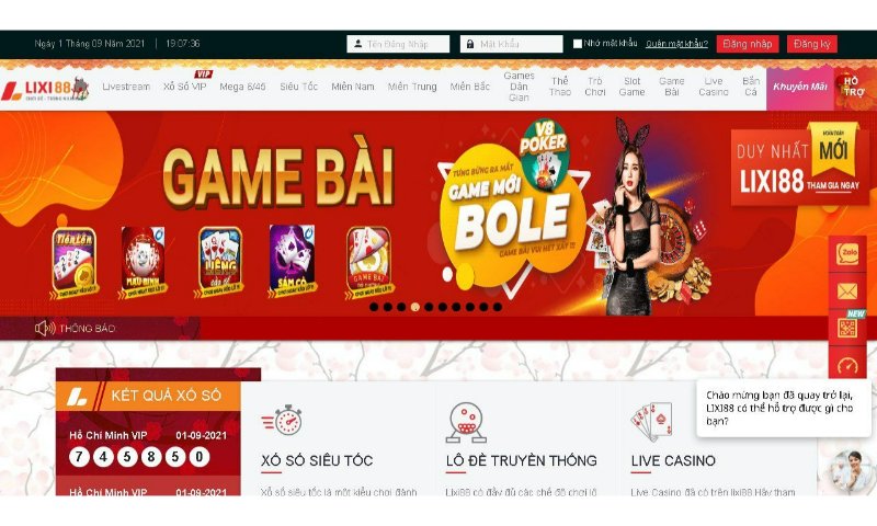 Lixi88 cung cấp đa dạng các game cá cược