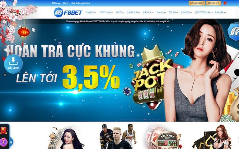 F8bet nhà cái hoàn trả cược siêu khủng.