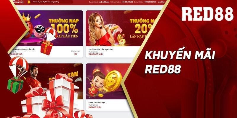 Các khuyến mãi và hoàn trả của Red88 