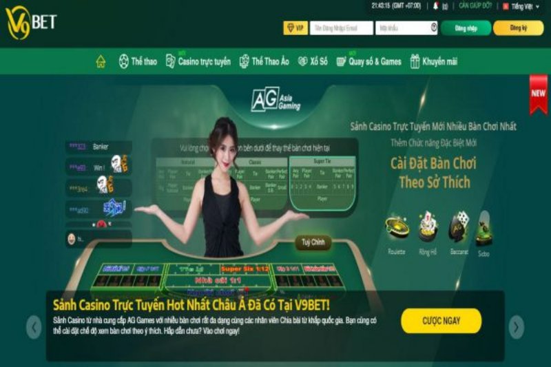 Sảnh live casino có dealer nữ xinh đẹp