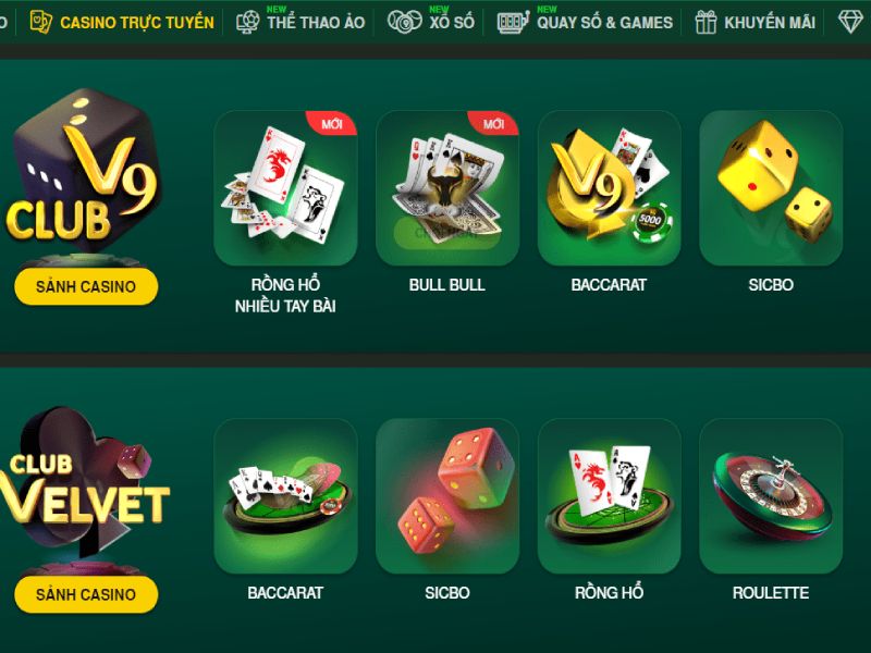 Giới hiệu kho game giải trí của V9bet